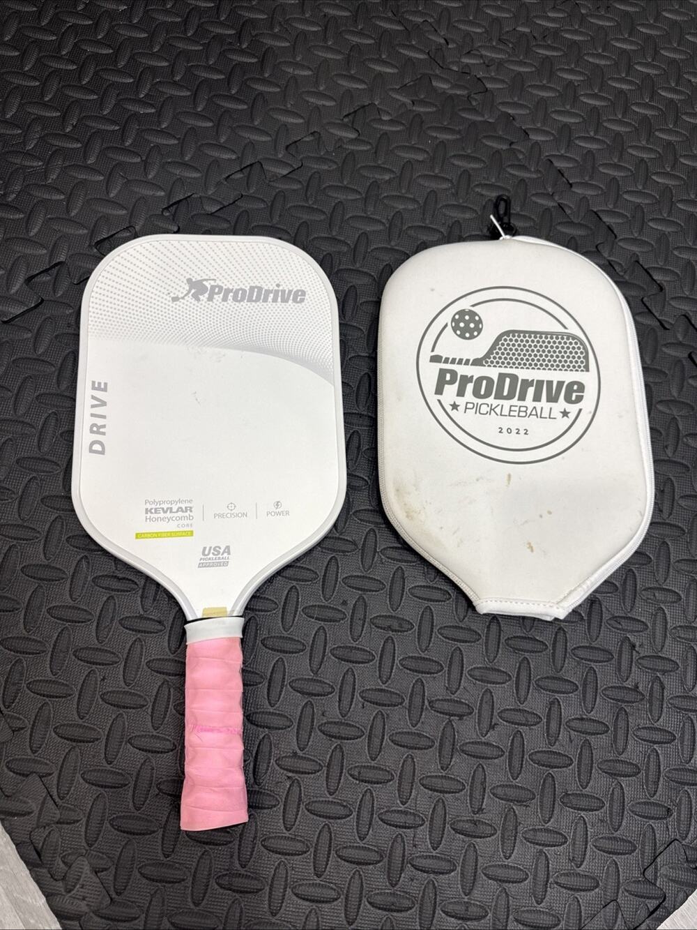 ProDrive Drive Carbon Fiber Honeycomb Pickleball Paddle 19mm w/ Cover ~
